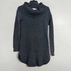 Motherhood Maternity Gray Cowl Neck Sweater Dress Or Long Sweater Size Small